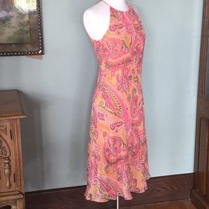 Colorful Ann Taylor Silk Summer Dress Like New